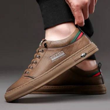 Luxury Men's Casual Shoes 2025 New High Quality Leather Shoes for Men Fashion Comfortable Sports Shoe Outdoor Men's Tennis Shoes 3
