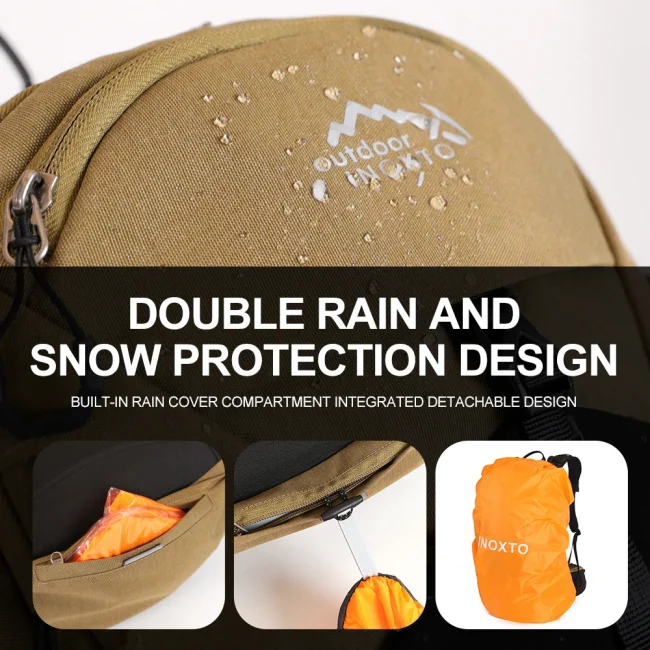 Mountaineering backpack 35 liters men's and women's outdoor sports bag waterproof camping hiking rain 5