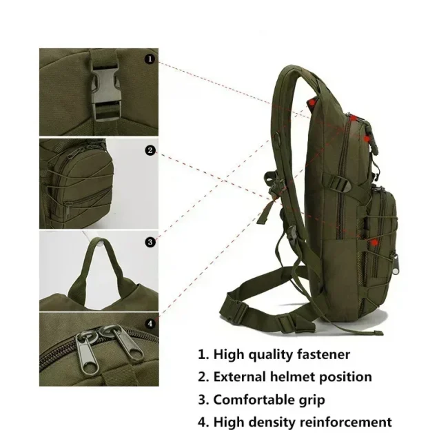15L Molle Backpack Outdoor Sports Bicycle Backpacks Cycling Climbing Hiking Trekking Camping Bag 4