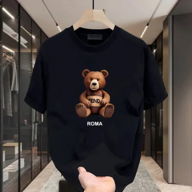2025 Summer Newest Men's Casual Round Neck Short Sleeve T-shirt Mens Luxury Retro Y2k Cotton Tees High Quality T Shirts for Male 5