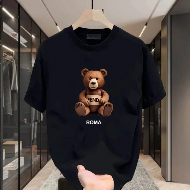2025 Summer Newest Men's Casual Round Neck Short Sleeve T-shirt Mens Luxury Retro Y2k Cotton Tees High Quality T Shirts for Male 5