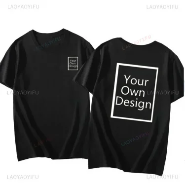 Fashion Custom 100%cotton Customized Printed Short-sleev T Shirt Men Women Tops Tees DIY Your Like Photo or Logo Cotton T-shirt 2