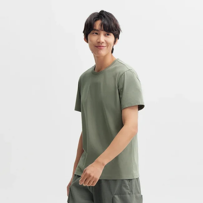 Semir 2024 Short-Sleeved T-Shirt Men Spring New Pure Cotton Bottoming Shirt Simple Commuting Casual Top Solid Color Round Neck 4