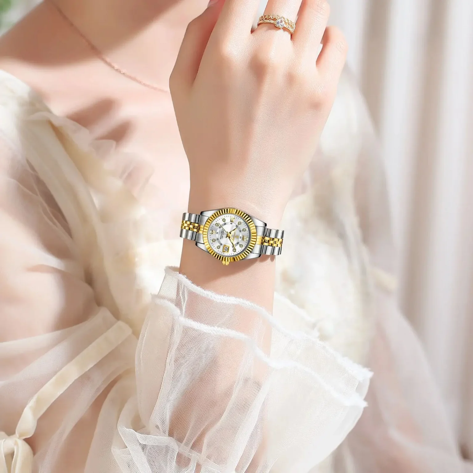 POEDAGAR Luxury Elegant Watch for Women Waterproof Luminous Date Ladies Watch Stainless Steel Quartz Women's Watches Girl Reloj 6