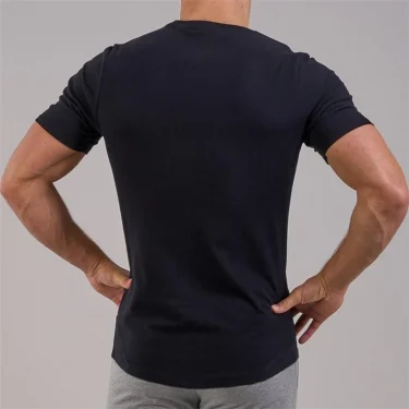 Gym t shirt Men Cotton Fitness Workout Skinny Short sleeve T-shirt Male Bodybuilding Sports Tee shirt Summer Casual Clothing 2