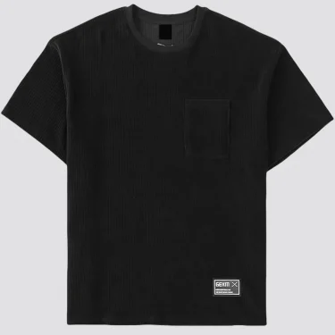 Fitness T-shirt Men's new round neck corduroy summer casual clothes thread running short sleeve T-shirt 3