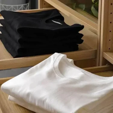 2pcs Solid Color T-shirt 100% Cotton Men Women White O-Neck Loose Short-sleeved Basic Models All-match T-shirt Couple Tops Black 4