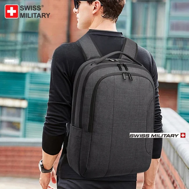 SWISS 15 inches Laptop Backpack Waterproof USB Charge Port School Mochilas Multifunctional Rucksack Mochila Hiking Travel Bag 2