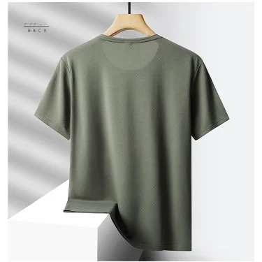 Quick Dry Sport Fashion T Shirt Men'S 2025 Short Sleeves Summer Casual Black Green OverSize 6XL 7XL Top Tees GYM Tshirt Clothes 3