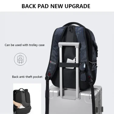 New Waterproof Man Backpack Fit 17inch Laptop USB Charging Backpack Women Oxford Travel Male Bag Vintage School Bag Mochila 2