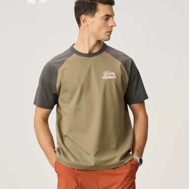 SIMWOOD 2025 Summer New 240gsm Cool Feeling Sorona Fabric T-shirts Men Oversize Raglan Sleeve Athletic Sports Gym Workout Tops 1
