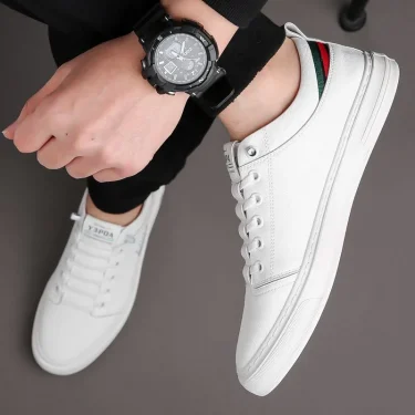 Luxury Men's Casual Shoes 2025 New High Quality Leather Shoes for Men Fashion Comfortable Sports Shoe Outdoor Men's Tennis Shoes 4