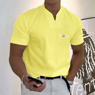 2025 Fashion Men's T-shirt Solid Color Cotton Short-Sleeved Summer Casual Sportswear high-Quality Beach Top S-5XL 4