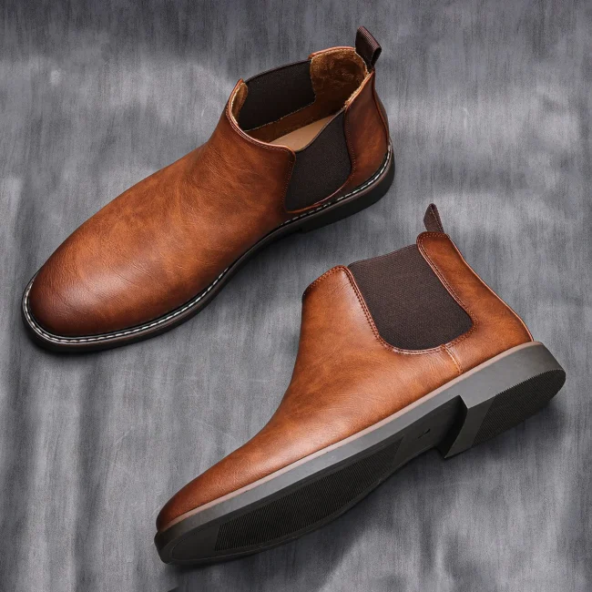 40~46 Men Chelsea Boots Brand Retro Comfortable Fashion Men Boots 4