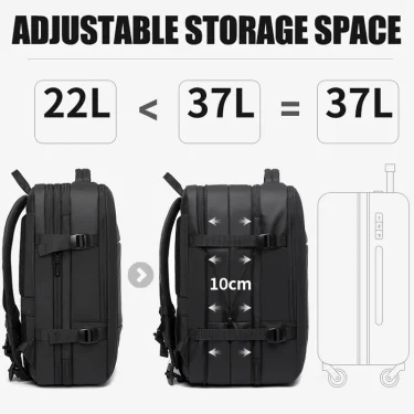 BANGE Expandable Men's Backpack Waterproof 17.3 in Laptop Backpack Man Large Capacity Hiking Travel Bag Male Backpacks for Men 2