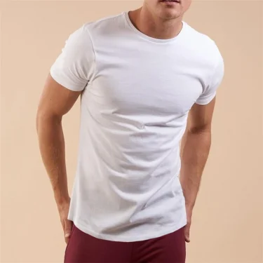 Gym t shirt Men Cotton Fitness Workout Skinny Short sleeve T-shirt Male Bodybuilding Sports Tee shirt Summer Casual Clothing 6