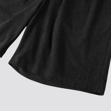 Fitness T-shirt Men's new round neck corduroy summer casual clothes thread running short sleeve T-shirt 5