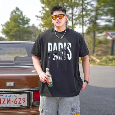 Men T Shirt Printed Popular Tees Big Size 110-175kg 5XL 6XL 7XL Plus Size Fashion Cotton Round Neck Short Sleeve Oversized Tops 4