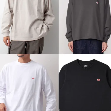 Autumn Exported to Japan style Classic fashion Solid Simple Loose Long sleeve Cotton T-shirt Top Man Small Icon Embroidery Tees 2