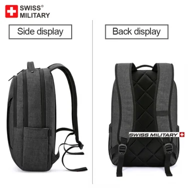 SWISS 15 inches Laptop Backpack Waterproof USB Charge Port School Mochilas Multifunctional Rucksack Mochila Hiking Travel Bag 4
