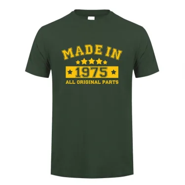 Made In 1975 Men T Shirt Summer Cotton Short Sleeve Birthday Gift Tshirt Tops Funny Man T-shirts JL-126 3