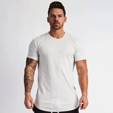 Muscleguys New Plain Clothing fitness t shirt men O-neck t-shirt cotton bodybuilding tee shirts slim fit tops gyms tshirt Homme 6