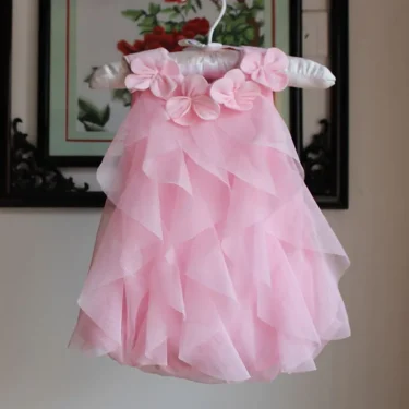 Kids Toddler Baby Girl Dress Summer Chiffon Evening Birthday Party Dresses for Girls Clothes & Headband 3
