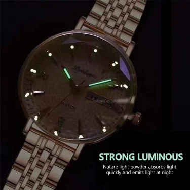 POEDAGAR Watch Women New Fashion Luxury Stainless Steel Wristwatch Bracelet Simple Rose Gold Waterproof Luminous Ladies Watches 5