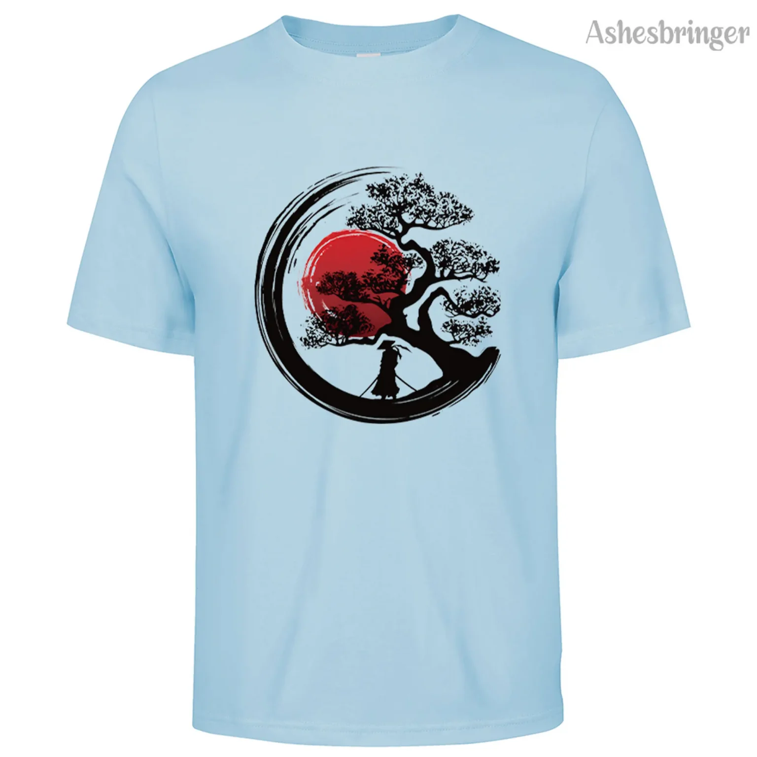 Men's 100% Summer Cotton Japanese Samurai Graphic Printed T-Shirt Casual Style Tops for Men and Women 3