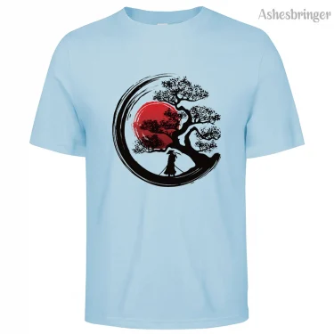 Men's 100% Summer Cotton Japanese Samurai Graphic Printed T-Shirt Casual Style Tops for Men and Women 3