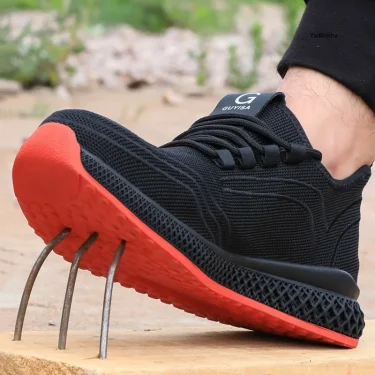 Work Shoes Men Women Work Sneakers Breathable Lightweight Steel Toe Safety Shoes Boots Men Anti-Puncture Indestructible Shoes 3