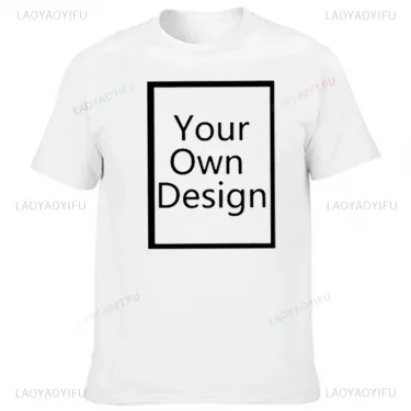 Fashion Custom 100%cotton Customized Printed Short-sleev T Shirt Men Women Tops Tees DIY Your Like Photo or Logo Cotton T-shirt 3
