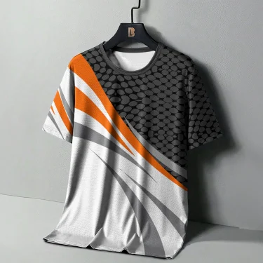 Summer Men's T Shirt Street Sport Fitness Clothing Casual Short Sleeve Print Quick-drying Clothing Outdoor Sportshirt T-Shirts 1