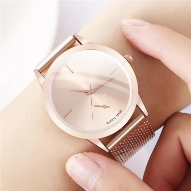 Pffee Silver Rose Gold Watches For Women Fashion Quartz Wrist Watch Ladies Elegant reloj mujer Gifts 6