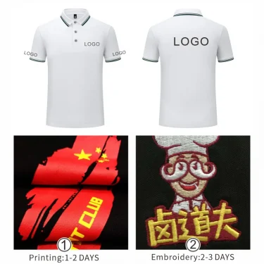 POLO shirt custom workwear short sleeved lapel custom logo 2
