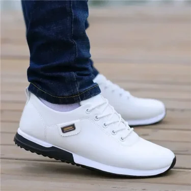 Brand Men's Casual Shoes PU Leather Business Men Shoes Warm Man Board Shoes for Men Outdoor Casual Sneakers Sapatos Masculinos 3