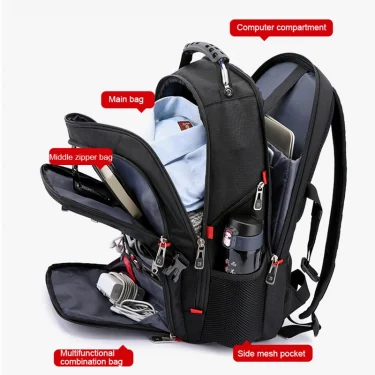 Waterproof Men's Backpack 17 Inch Laptop Backpacks School Travel Bags Swiss-style Large Capacity Business bagpack Male Mochila 5