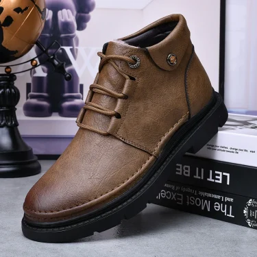 Golden Sapling Fashion Boots Men Leather Tooling Shoes Classics Men's Winter Boot Leisure Work Shoe Retro Style Casual Footwear 4