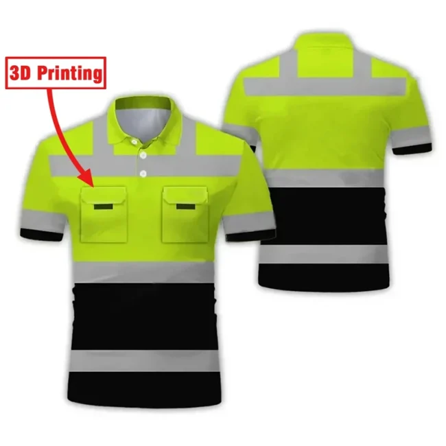 Fake Project Work Uniforms Excavator 3D Print Cosplay Oversized Men's Polo Shirt Short Sleeve Top Tee Breathable Uniform Clothes 1