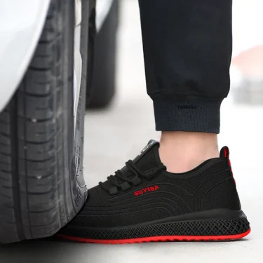 Work Shoes Men Women Work Sneakers Breathable Lightweight Steel Toe Safety Shoes Boots Men Anti-Puncture Indestructible Shoes 2