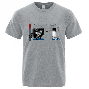 Funny Music Player Male Tops Summer Loose T-Shirt Cotton Crewneck T-Shirt Hip Hop Tee Clothes High Quality T-Shirts Man New 1