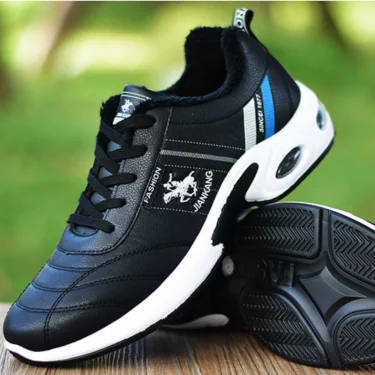 Fashion Men's Casual Sneakers Versatile Air Cushion running Men shoes Breathable Outdoor Sports Leather Shoes Non-Slip Male shoe 4