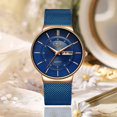 LIGE Quartz Stainless Steel Women Wristwatch Retro Hot Style Great Japanese Movement Quality Fashion Waterproof Watch for Women 6