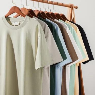 Combed cotton 240g heavy-duty pure cotton double yarn short sleeved t-shirt men's trendy brand solid color round neck top 3