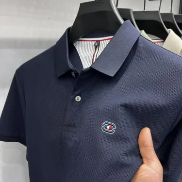 Plus Size Men Cotton Polo Shirts Short Sleeve Turn-down Collar Embroidered T-shirts Loose Man Polo Sports Casual Tops 1