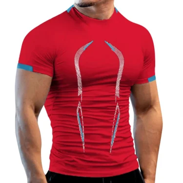 New Summer Gym Breathable T Shirt Men Quick Drying Jogging TShirt Men Training Tees Fitness Tops Running T-shirt 4