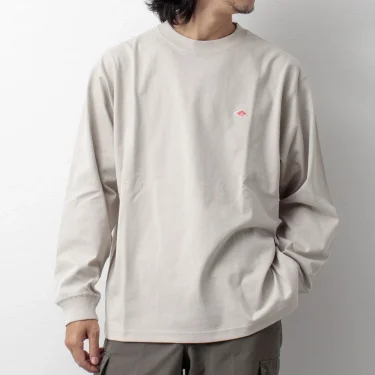 Autumn Exported to Japan style Classic fashion Solid Simple Loose Long sleeve Cotton T-shirt Top Man Small Icon Embroidery Tees 4