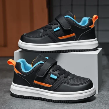 Children Sneakers Boys Shoes New Casual Children Sneakers 6 To 12 Years PU Leather Flat Skateboard Sports Tennis Shoes for Boy 1