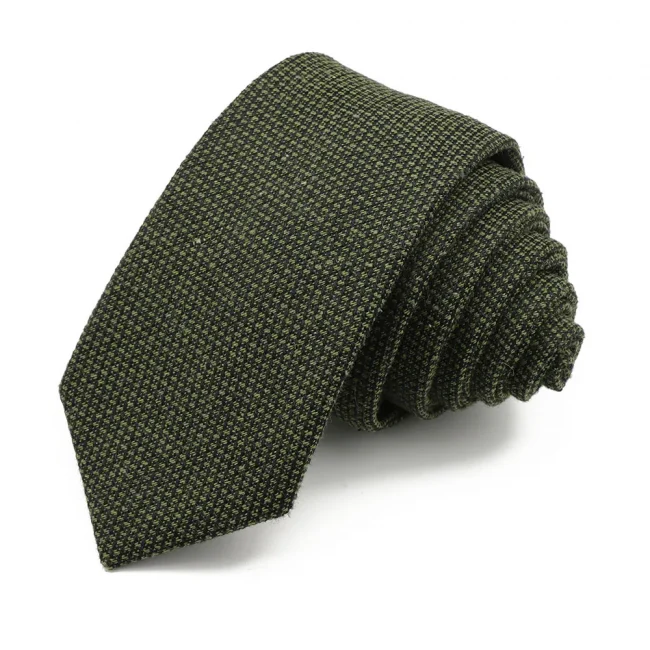 Classic 6cm Solid Striped Cotton Skinny Necktie Khaki Grey Narrow Tie Business Suit Tuxedo Shirt Men Accessory Gift 5