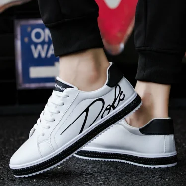 Men Tenis Shoes Male Sneakers Comfortable Flats Spring White Casual Leather Fashion Men Shoes Lace Up Walking Shoes Tênis 6